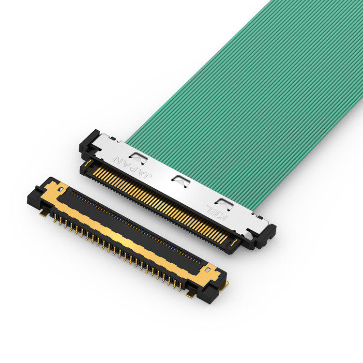 Micro Coaxial Cable Application With KEL XSL20-48S 0.25 Mm Pitch, 44AWG And 46AWG