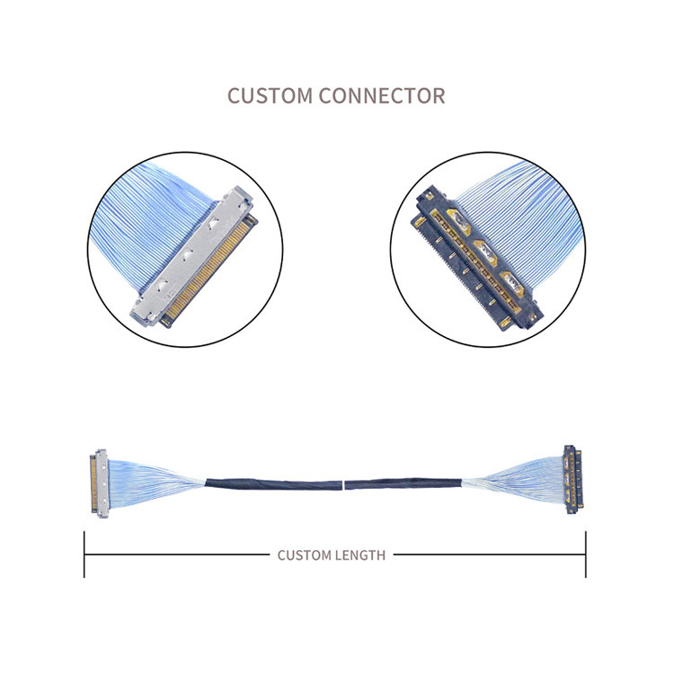 Micro Coaxial Cable Application With KEL XSL20-48S 0.25 Mm Pitch, 44AWG And 46AWG