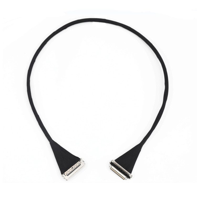 EMI shield LVDS cable with 0.4 mm pitch I-Pex micro coaxial connector, featuring 20788 20679 30-pin 40-pin 50-pin