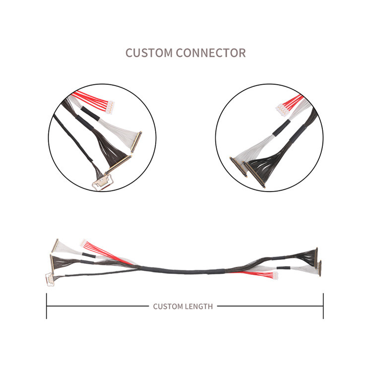 I-PEX 20531-034T-01 With A 0.25mm Pitch Customized Cable To 20633-210T-02S With The Same 0.25mm Pitch