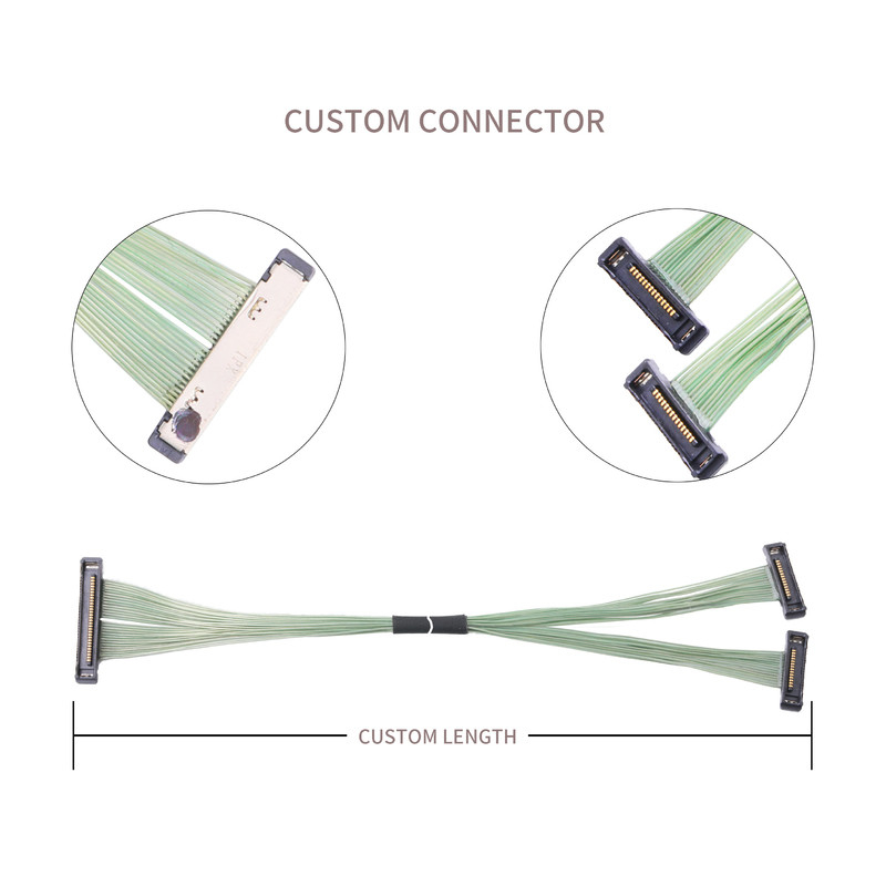 I-Pex Cabline ss 35P Micro Coaxial Cable 20380-035t-06 Lvds Connector 0.4mm Pitch Right Angle