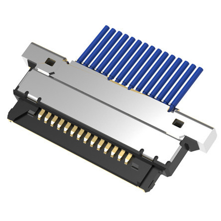 Micro Coaxial Cable Assembly 20345-015T-32R With 15 Pins, Featuring A 0.4mm Pitch And A Horizontal Mating Type Microcoax