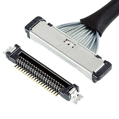 CABLINE SS Micro Coaxial Cable 20380 50P Connector I-PEX 20380-050T-06 Lvds 0.4mm Pitch