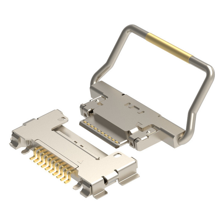 CABLINE-CA 10p 20633-310T-01S Micro-Coaxial Connector With Mechanical Lock Plug Is Bein