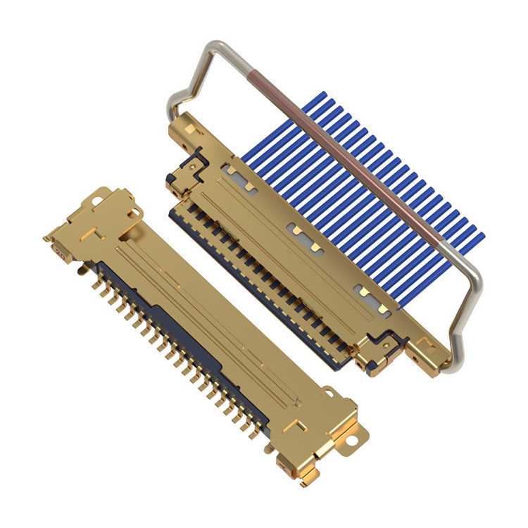 Fully Shielded CABLINE-VS 20pin 20453-220T-03 With Multi-Point Grounds To Prevent EMI Leakage