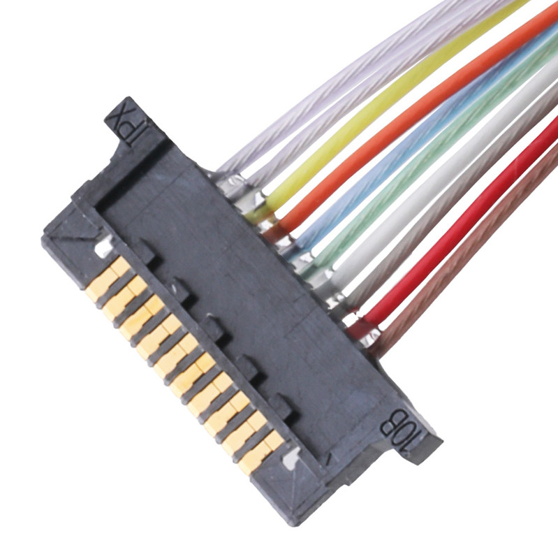 Lvds Coaxial Cable Connector For Lcd Monitor DW-5 20598-010T-02 0.5mm Pitch 10 Pin