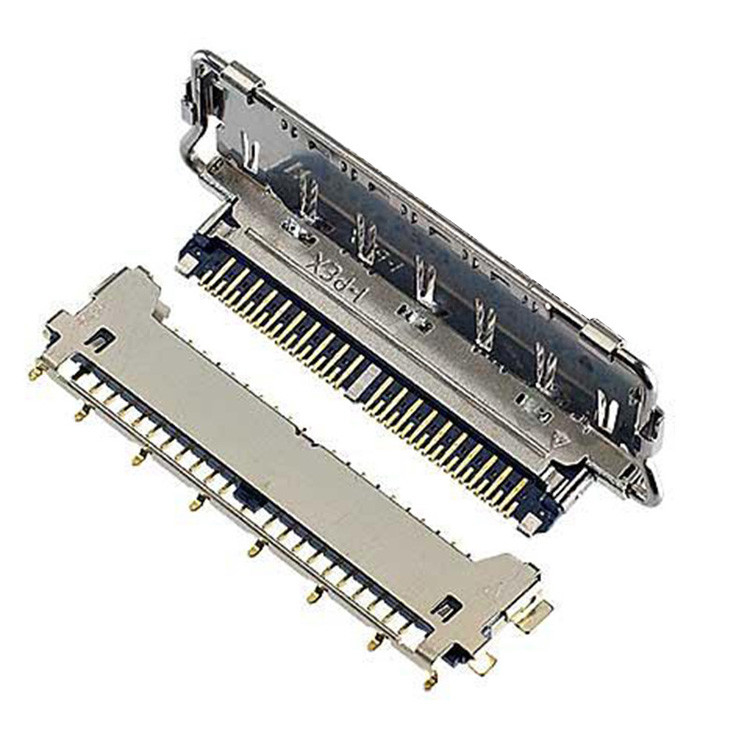 Horizontal Mating Type Micro-Coaxial Connector Lvds Connector Types 40 Pin Lvds Connector 20977-040T 040E 01
