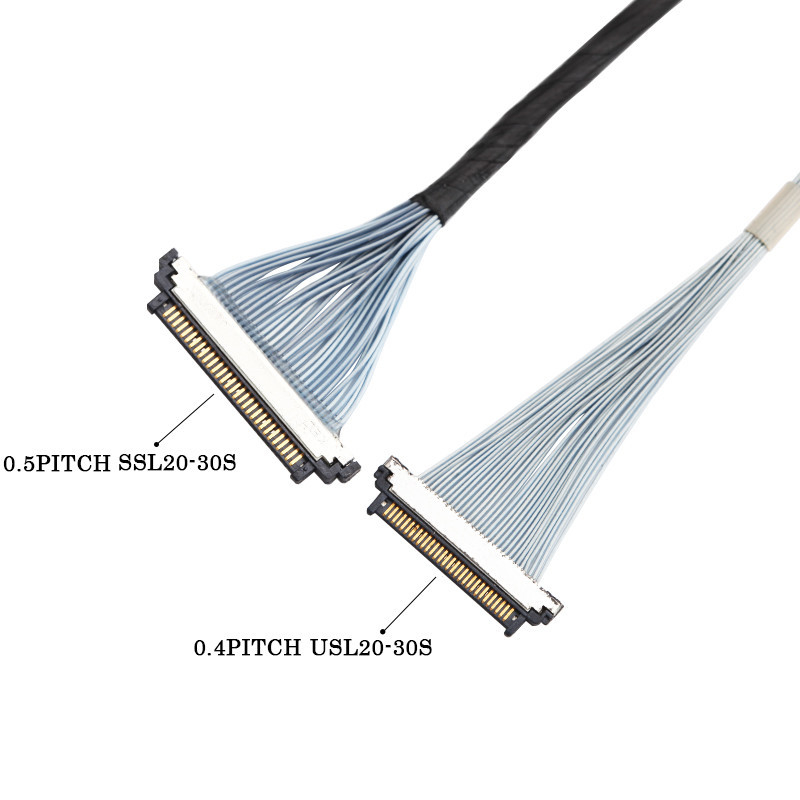 I-Pex 20453-230T-03 To Kel SSL20-30S Micro Coaxial Cable 30P Lvds Edp Cable Assembly