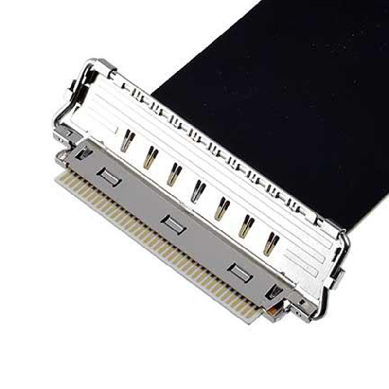 IIF 20856-040T-01 50P micro coax cable assembly Fully Shielded With Multi Point Ground And Mechanical Lock