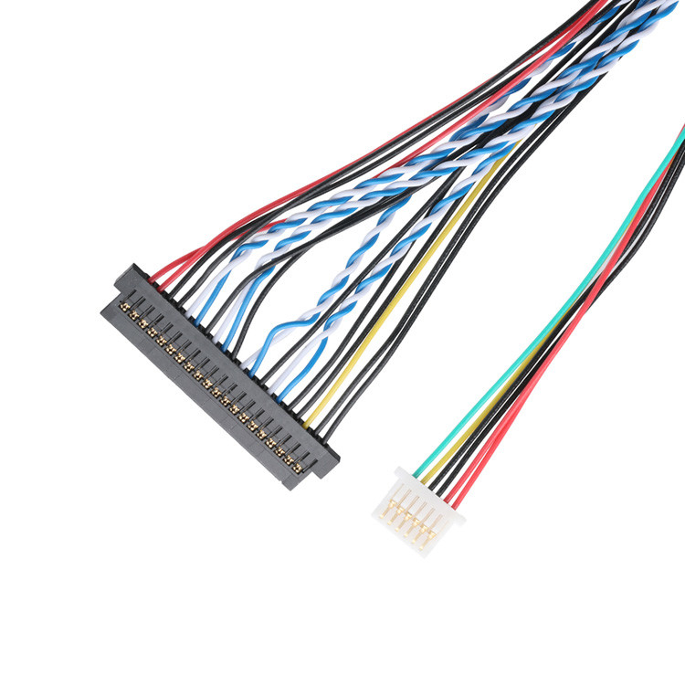 OEM/ODM LVDS Cable Assembly From JAE FI-X30HL 30P 1.0mm Pitch To JAE FI-S20S 20P And SHLP-6P