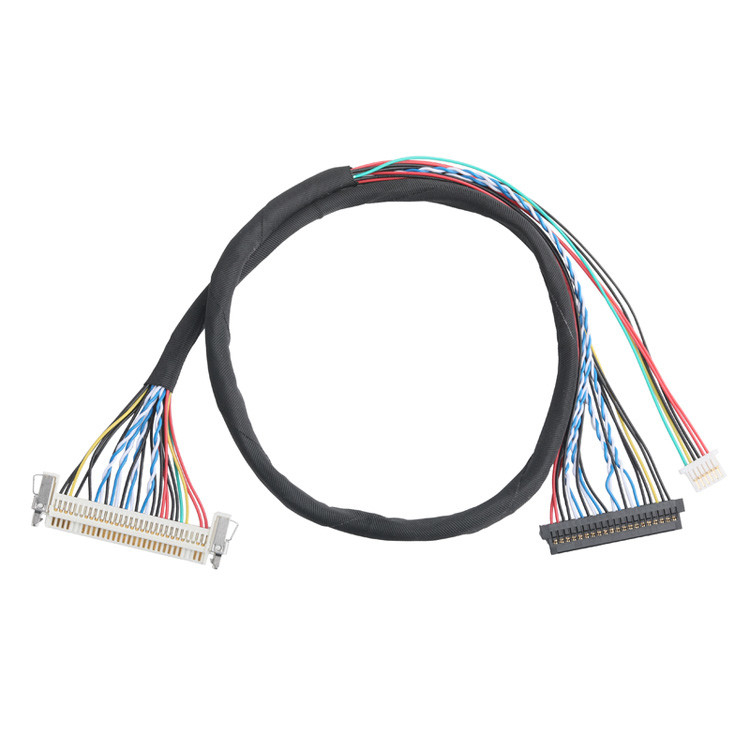 OEM/ODM LVDS Cable Assembly From JAE FI-X30HL 30P 1.0mm Pitch To JAE FI-S20S 20P And SHLP-6P