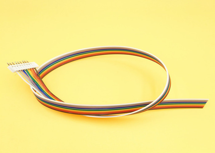 Electronic Flat Rainbow Ribbon Cable , 2.0mm Pitch Connector Flat Connector Cable