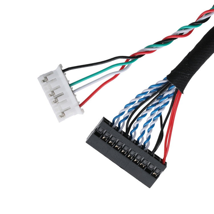 LVDS Cable Connectors Signal Data Transfer From DF14-20P-1.25H To PH2.0-6P Connector And DH2.0-T Terminal