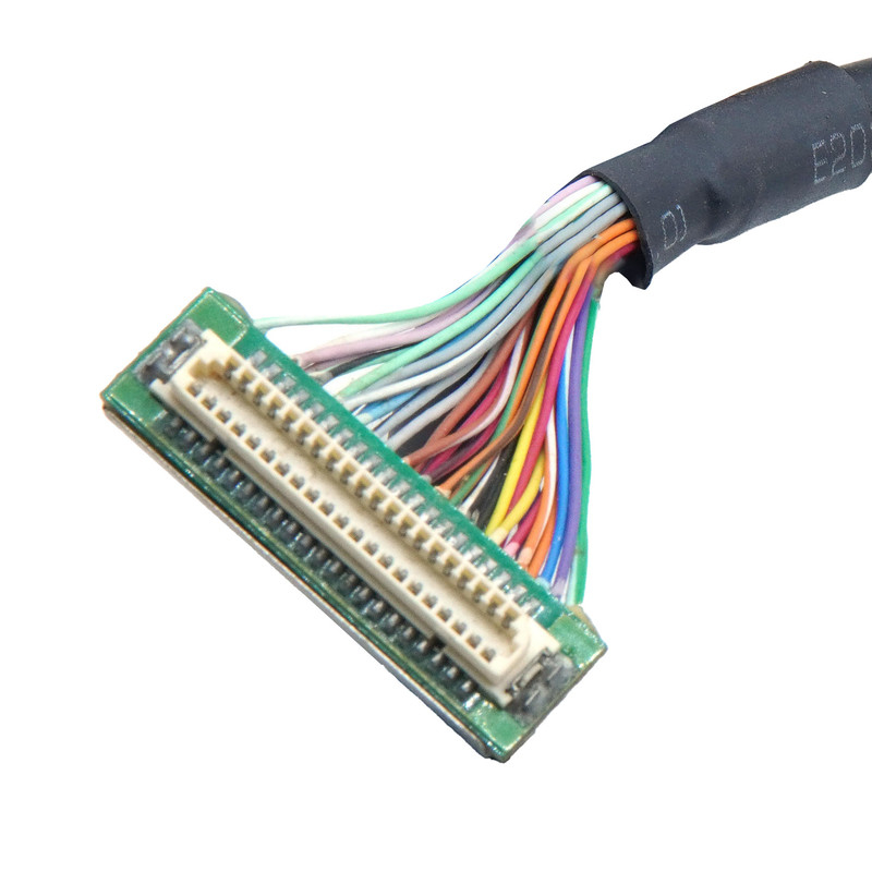 DF9 41P Industrial Grade Medical Wire Harness  DF9 41 Pin Screen Display Cable Female Hot Press Flat Connect