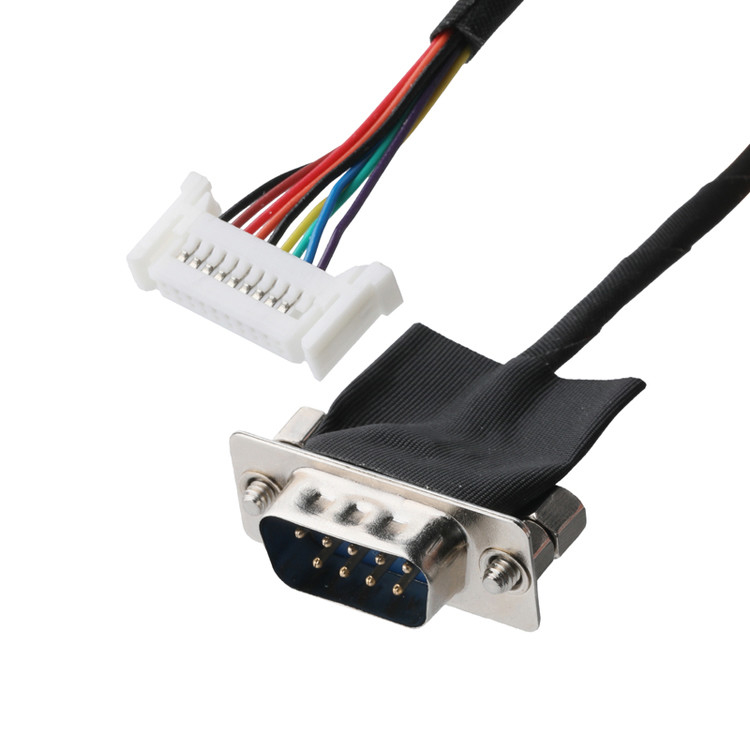 DB-9Pin LVDS Cable Assembly D-SUB-9P Male Solder To TU1.0 20Pin TU1002HN0-20 Wire Connector OEM/ODM