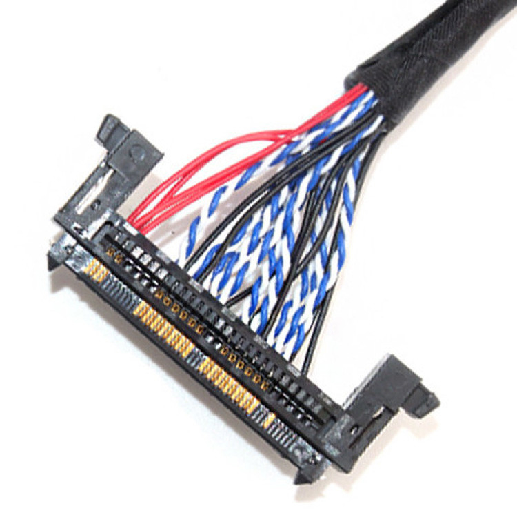 LCD LVDS Cable Assembly 1.0mm Pitch JAE Fix-30ssl-Hf To  DF13 EDP 26AWG