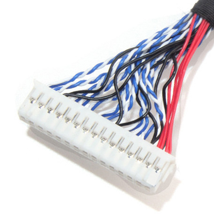 LCD LVDS Cable Assembly 1.0mm Pitch JAE Fix-30ssl-Hf To  DF13 EDP 26AWG