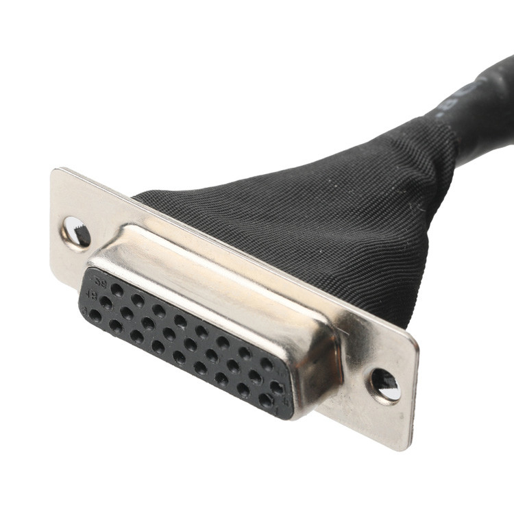 OEM/ODM LVDS Cable Assembly From  DF13-40Pin With 1.25mm Pitch To HD-SUB 26P Female Solder UL 1007 20AWG Cable