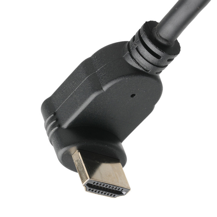 Male Vertical 19Pin HDMI-A Connector Assembly To Female 19Pin HDMI LCD Cable