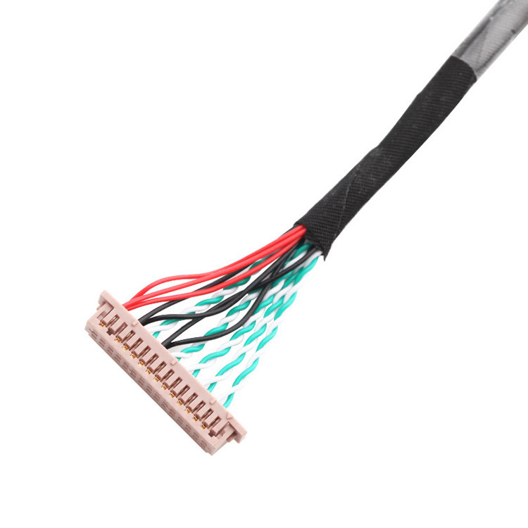 OEM/ODM 30 Pin LVDS Cable Assembly WL1258h-20P TO  DF13-2 Lvds Display Connector