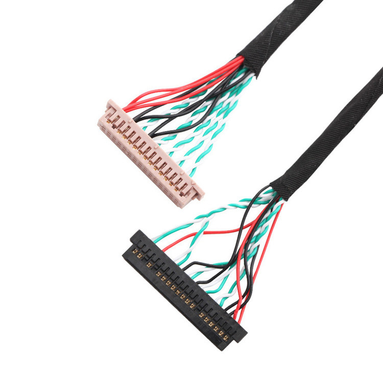 OEM/ODM 30 Pin LVDS Cable Assembly WL1258h-20P TO  DF13-2 Lvds Display Connector