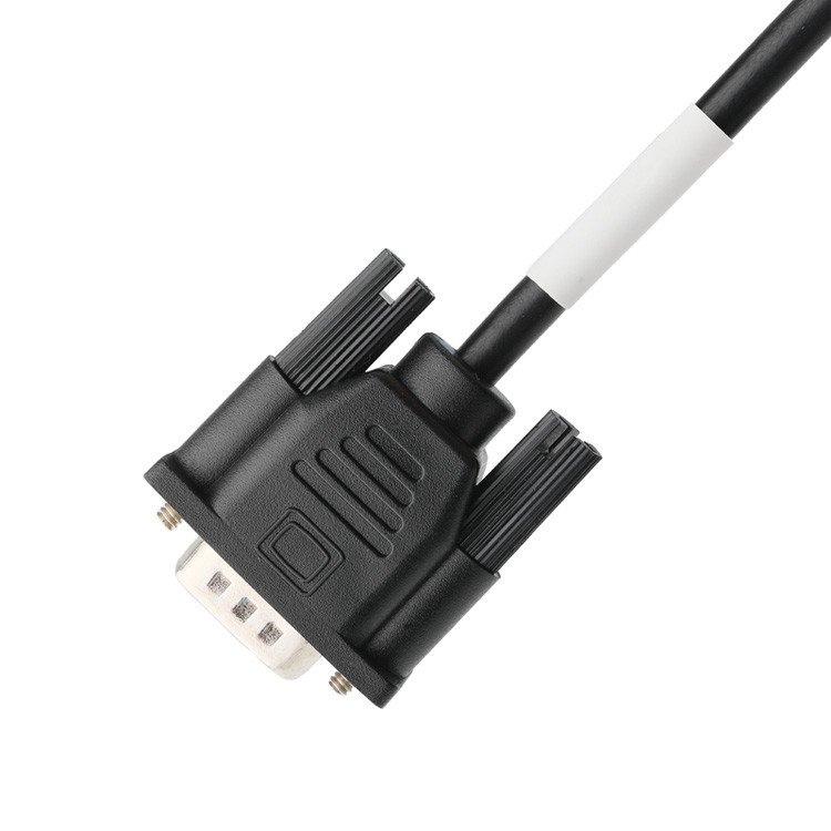 D-SUB-9Pin Male Connector With Solder Type, White Rubber Core, And Nickel-Plated Shell To D-SUB-9Pin Female Connector
