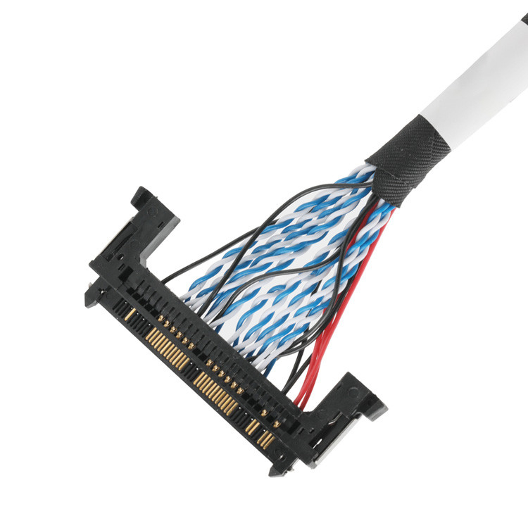 OEM/ODM LVDS Cable Assembly From JAE FI-RE51HL 51-Pin To DP2.0 30-Pin Or EGN UL 1571 28AWG Cable