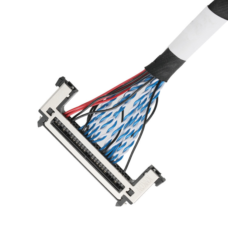 OEM/ODM LVDS Cable Assembly From JAE FI-RE51HL 51-Pin To DP2.0 30-Pin Or EGN UL 1571 28AWG Cable
