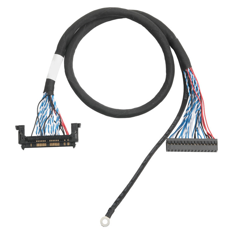 OEM/ODM LVDS Cable Assembly From JAE FI-RE51HL 51-Pin To DP2.0 30-Pin Or EGN UL 1571 28AWG Cable