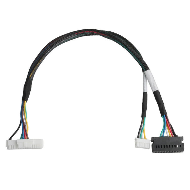 OEM/ODM LVDS Cable From LHE PHSD 30P Pitch 2.0mm To A2545 20P Pitch 2.54mm, Wire UL1007 24AWG, Color As Per Pin-Out