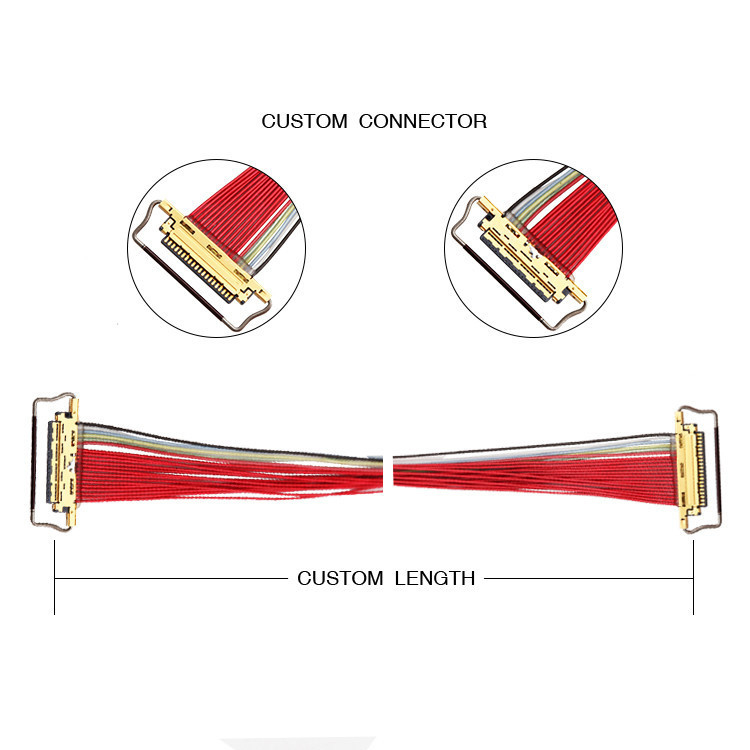 0.5mm Pitch 20453-220T-03 LVDS EDP Cable 20 Pin 20453 CABLINE-VS