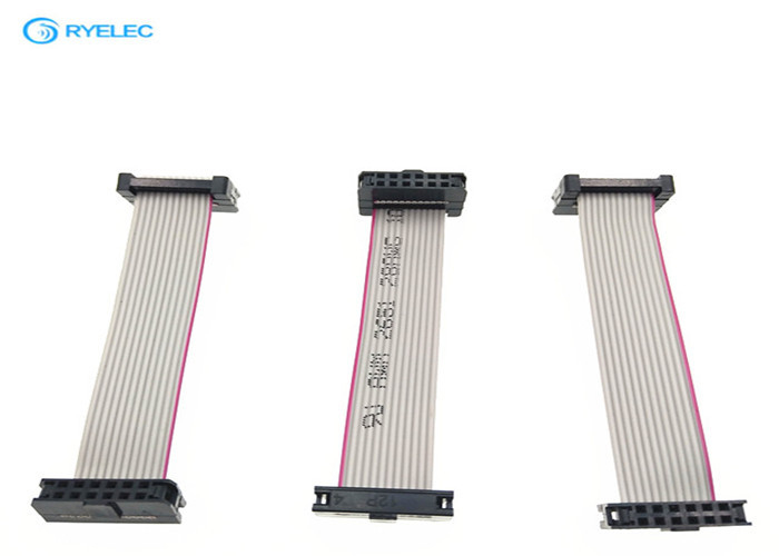 Strain Relief Grey IDC Flat Ribbon Cable , 6-60 Pin 2mm Ribbon Cable Assembly
