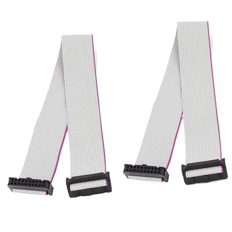2.54 mm pitch Flat Flexible Ribbon Cable , 10 Pin IDC Cable 60mm Length