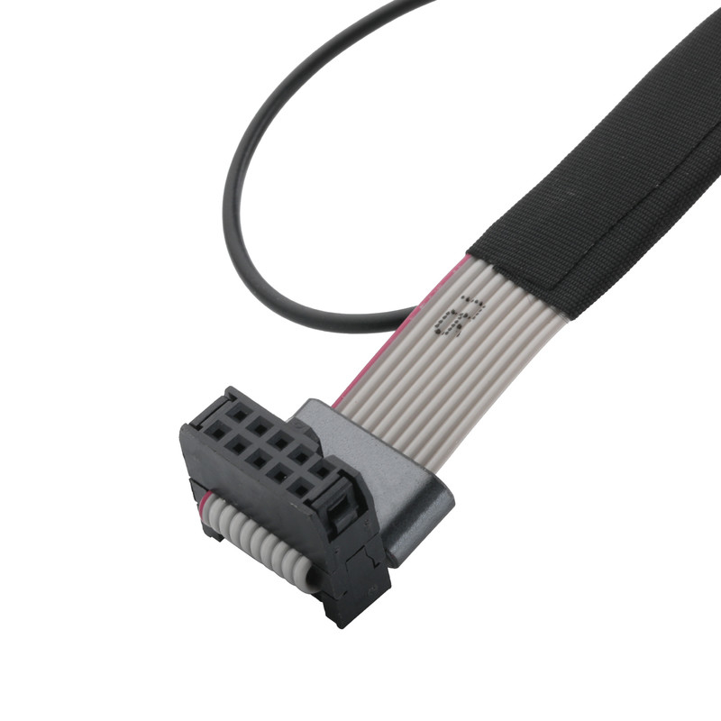 IDC FC-10P And TER M4 Pitch 1.27mm Ground Cable Connector With Ring Wire UL2651 28AWG Cable OEM/ODM