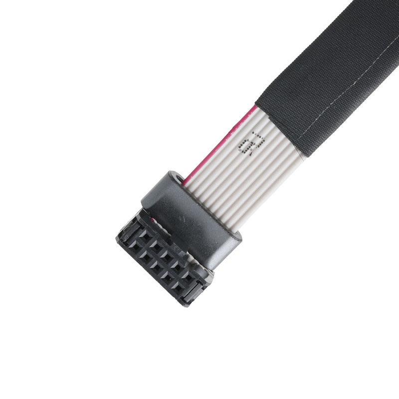 IDC FC-10P And TER M4 Pitch 1.27mm Ground Cable Connector With Ring Wire UL2651 28AWG Cable OEM/ODM
