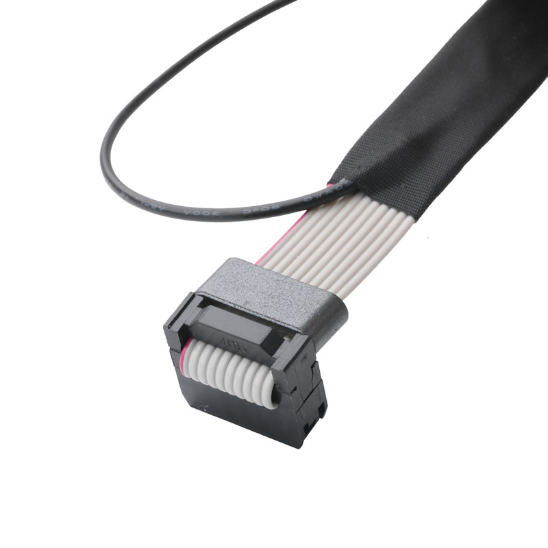 IDC FC-10P And TER M4 Pitch 1.27mm Ground Cable Connector With Ring Wire UL2651 28AWG Cable OEM/ODM