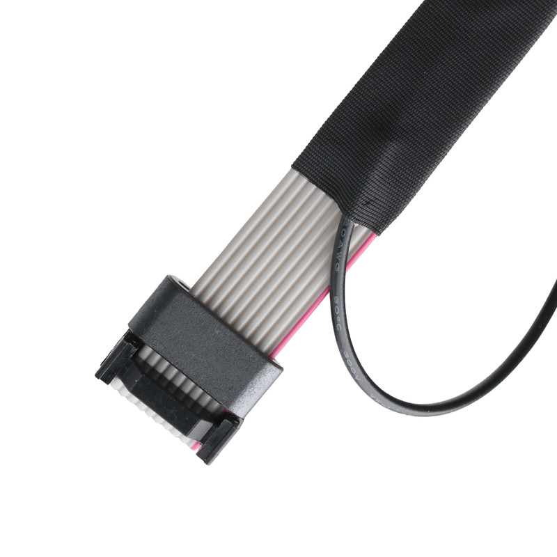 IDC FC-10P And TER M4 Pitch 1.27mm Ground Cable Connector With Ring Wire UL2651 28AWG Cable OEM/ODM