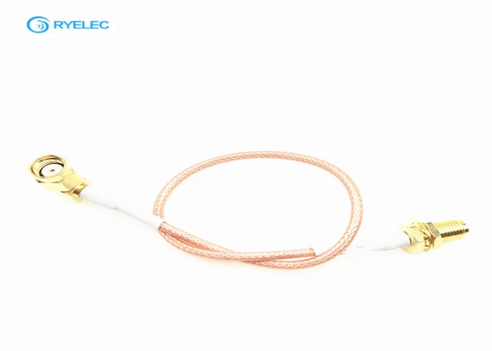 200mm rg316 cable assembly sma female rp bulkhead to sma male right angle rp connector