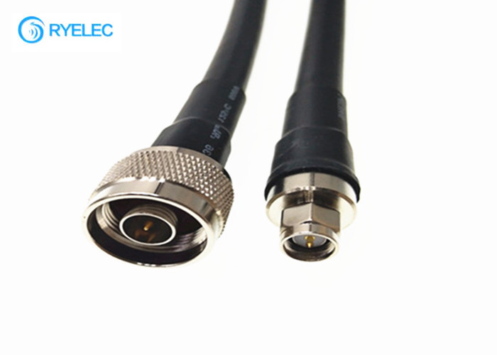 Male To Male RF Coaxial Cable Assemblies , Nickel / Gold Antenna Coaxial Cable