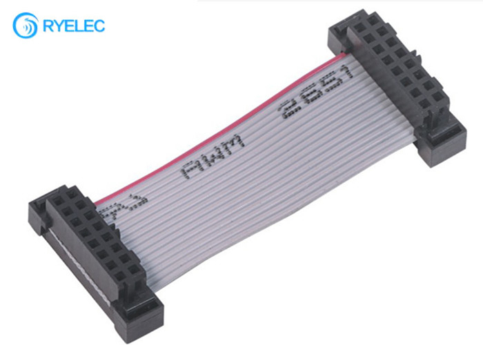 IDC Type 2.54mm Pitch Flat Ribbon Cable Assembly With Card Edge Connector