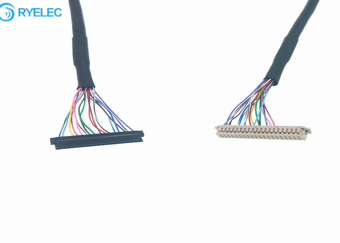 Ferrite LVDS Extension Cable , Tinned Copper Connector Custom LVDS Cable