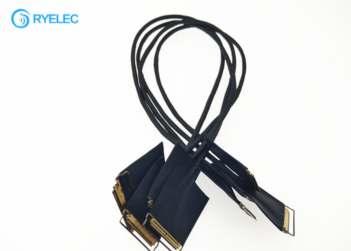 40 Pin Electronic LVDS Cable Assembly For Advertising Machine IPEX Housing Available