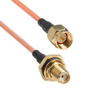 Gold Contact RG316 Coaxial Cable SMA Male Straight Plug To SMA Female Bulkhead Jack