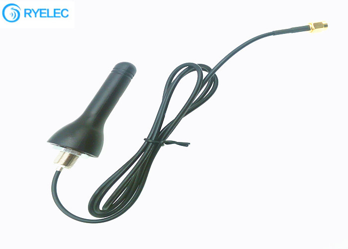 Black Screw Mount Passive RFID Antenna For Outdoor SMA RP Male Connector supplier