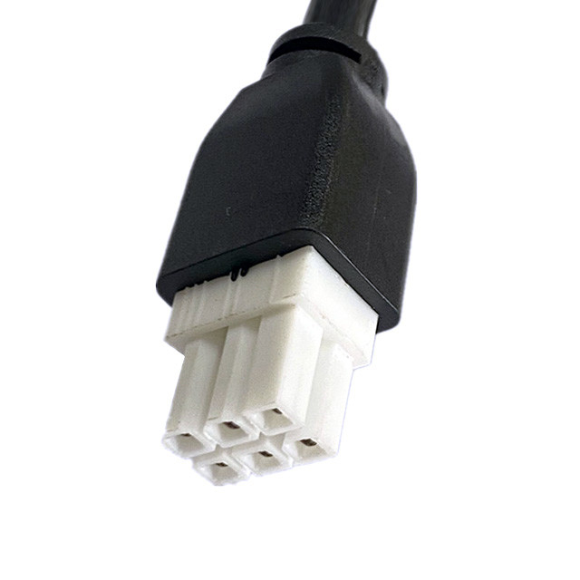 Custom Pitch 2 3 4 5 6 Pin Molex 5557 6pin 4.2mm Pitch Jacket Cable UL2464 20AWG*6C OD6.4mm BLACK