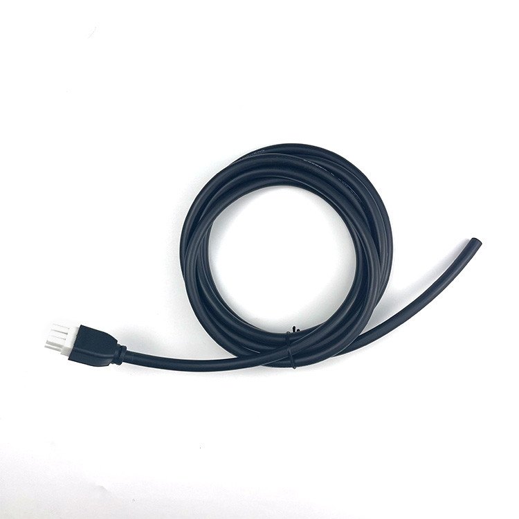 Custom Pitch 2 3 4 5 6 Pin Molex 5557 6pin 4.2mm Pitch Jacket Cable UL2464 20AWG*6C OD6.4mm BLACK