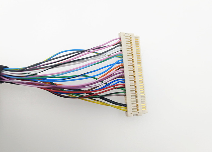 30 Awg Shielded Round Y Lvds Cable 30 Pin JAE FI-X30H To 2* DF14-20S-1.25C