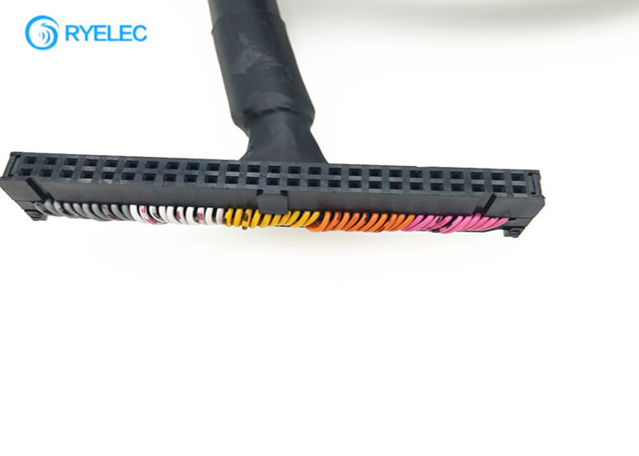 Ul2463 Round Shielded Flat Ribbon Cable For Siemens Part , 50 Pin Idc Connector