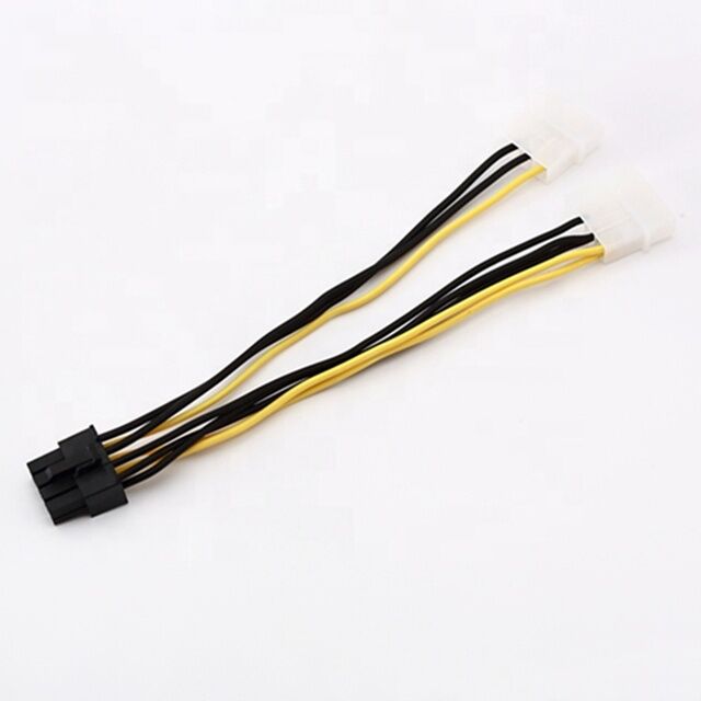 18AWG PVC PCI-E Power Cable 8 Pin Male to Dual 8Pin(6+2) Male GPU Power Splitter with Custom Length Options