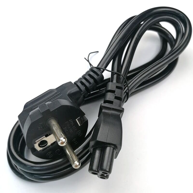 RY High Quality EU Power Cord with 3 Outlets Copper Cable 1.5m Extension Cord for Laptop Desktop PC